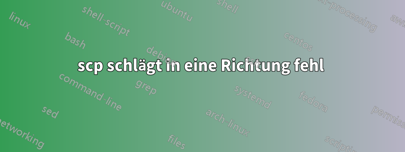 scp schlägt in eine Richtung fehl