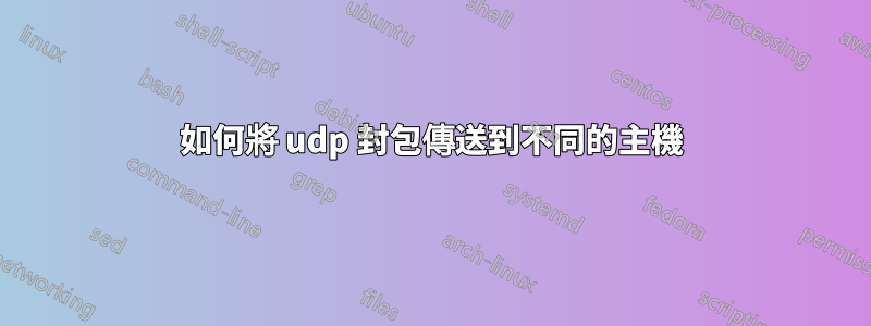 如何將 udp 封包傳送到不同的主機