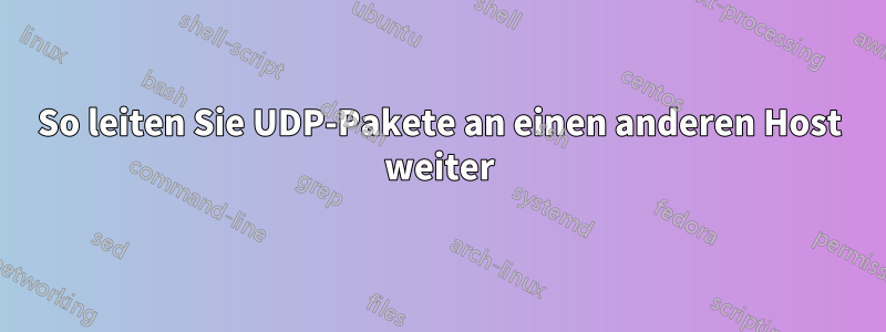 So leiten Sie UDP-Pakete an einen anderen Host weiter