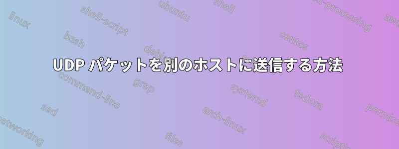 UDP パケットを別のホストに送信する方法
