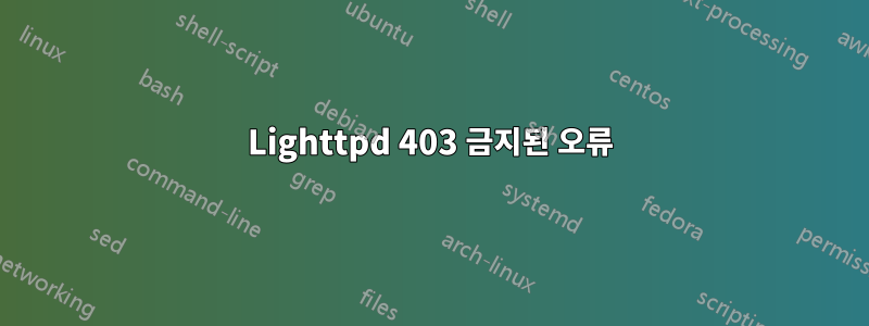 Lighttpd 403 금지된 오류