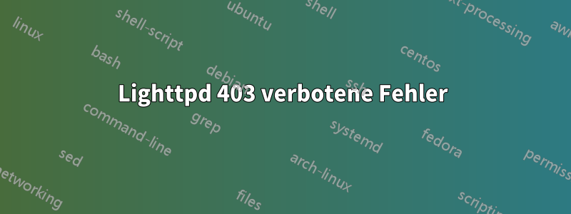 Lighttpd 403 verbotene Fehler