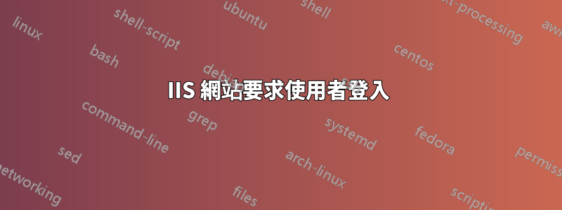 IIS 網站要求使用者登入