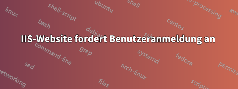 IIS-Website fordert Benutzeranmeldung an