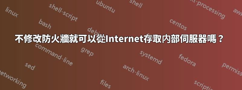 不修改防火牆就可以從Internet存取內部伺服器嗎？