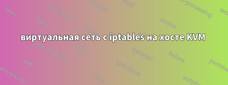 виртуальная сеть с iptables на хосте KVM