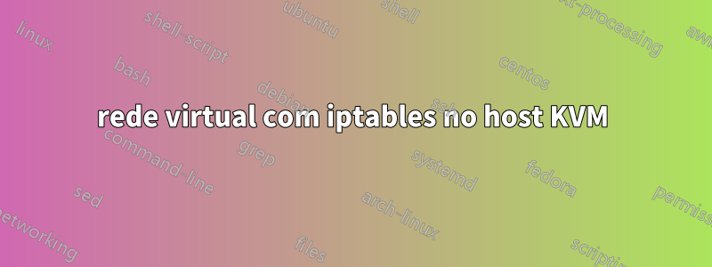rede virtual com iptables no host KVM