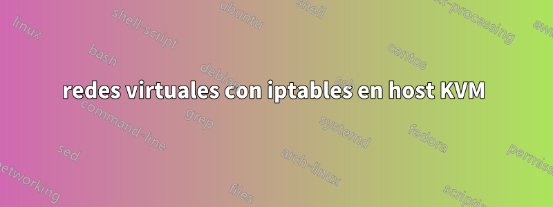 redes virtuales con iptables en host KVM