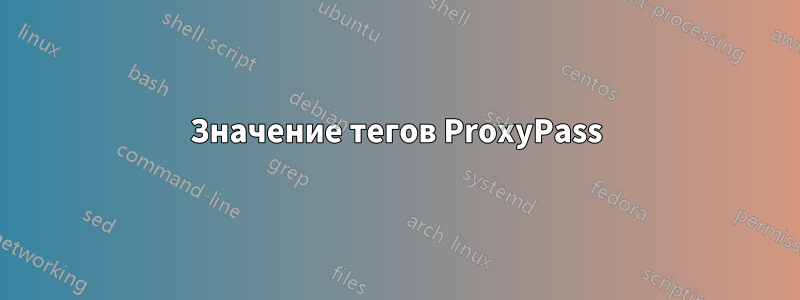 Значение тегов ProxyPass