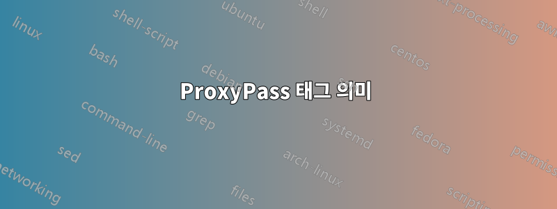 ProxyPass 태그 의미