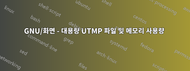 GNU/화면 - 대용량 UTMP 파일 및 메모리 사용량