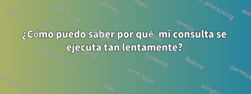 ¿Cómo puedo saber por qué mi consulta se ejecuta tan lentamente?