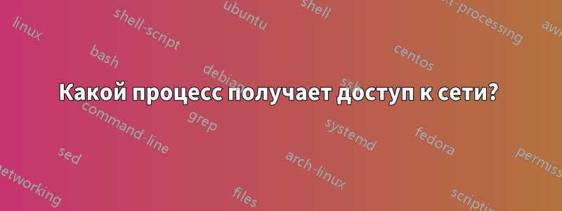 Какой процесс получает доступ к сети?