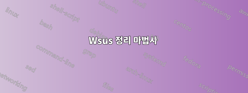 Wsus 정리 마법사