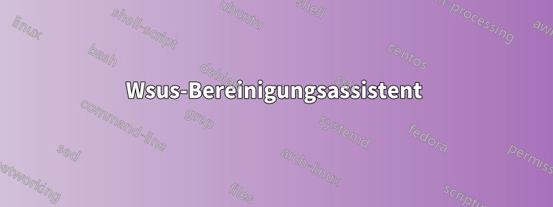 Wsus-Bereinigungsassistent