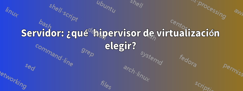 Servidor: ¿qué hipervisor de virtualización elegir?