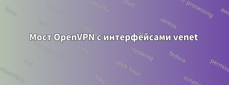 Мост OpenVPN с интерфейсами venet