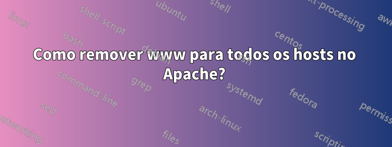 Como remover www para todos os hosts no Apache?