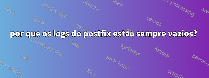 por que os logs do postfix estão sempre vazios?