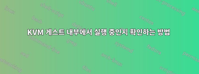 KVM 게스트 내부에서 실행 중인지 확인하는 방법