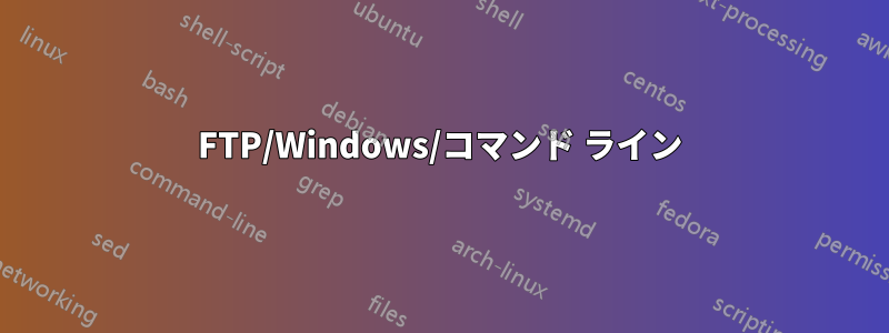 FTP/Windows/コマンド ライン