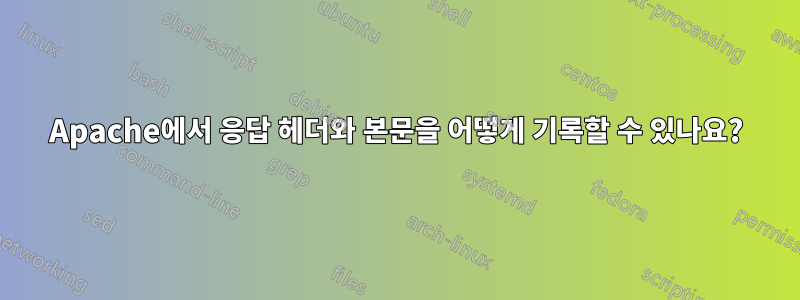 Apache에서 응답 헤더와 본문을 어떻게 기록할 수 있나요?