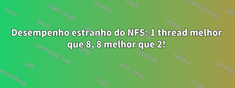 Desempenho estranho do NFS: 1 thread melhor que 8, 8 melhor que 2!