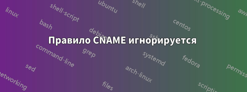 Правило CNAME игнорируется