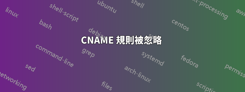 CNAME 規則被忽略