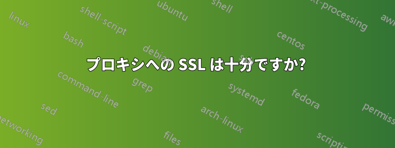 プロキシへの SSL は十分ですか?