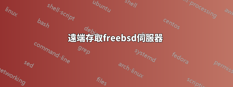 遠端存取freebsd伺服器