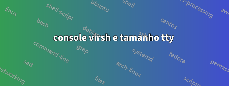 console virsh e tamanho tty