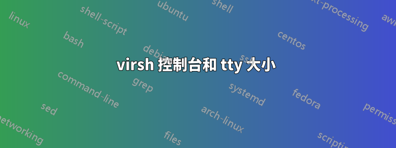 virsh 控制台和 tty 大小