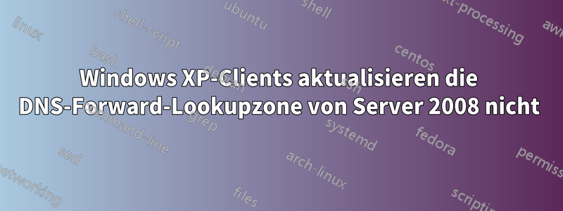 Windows XP-Clients aktualisieren die DNS-Forward-Lookupzone von Server 2008 nicht