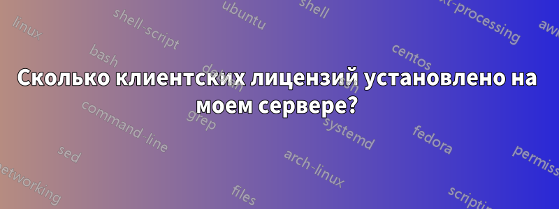 Сколько клиентских лицензий установлено на моем сервере?