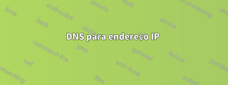 DNS para endereço IP