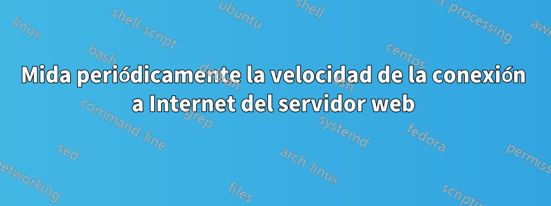 Mida periódicamente la velocidad de la conexión a Internet del servidor web