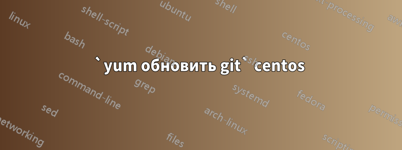 `yum обновить git` centos