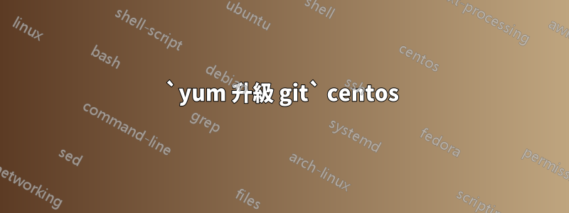 `yum 升級 git` centos