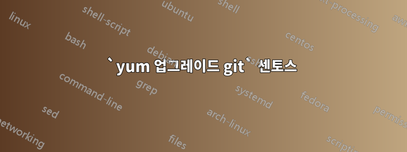 `yum 업그레이드 git` 센토스