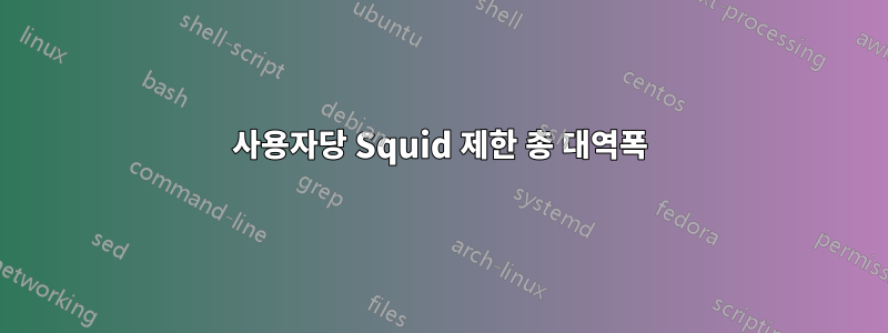 사용자당 Squid 제한 총 대역폭