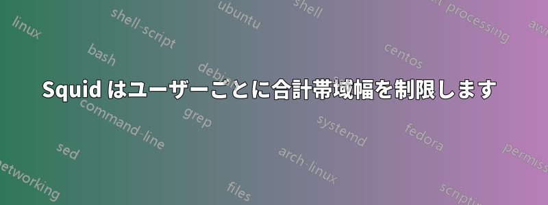 Squid はユーザーごとに合計帯域幅を制限します 