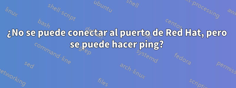 ¿No se puede conectar al puerto de Red Hat, pero se puede hacer ping?