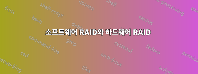 소프트웨어 RAID와 하드웨어 RAID