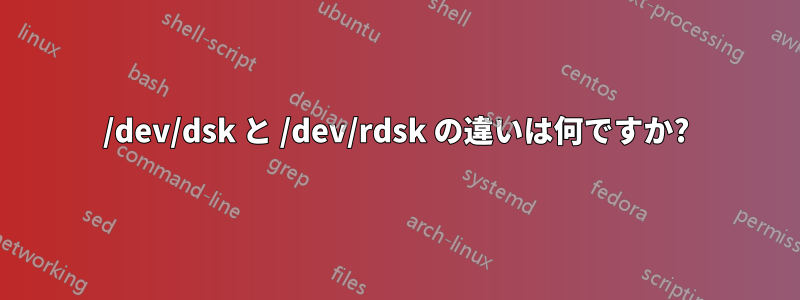 /dev/dsk と /dev/rdsk の違いは何ですか?