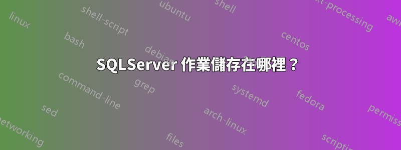 SQLServer 作業儲存在哪裡？