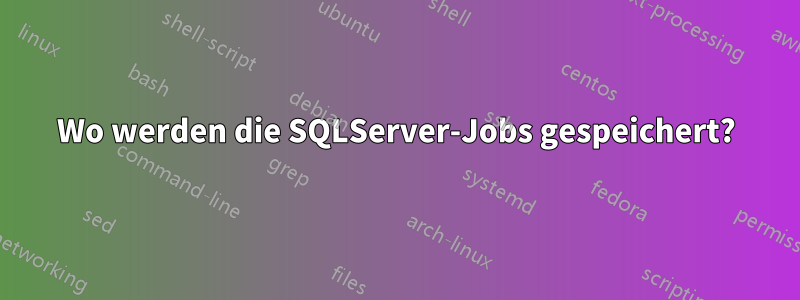 Wo werden die SQLServer-Jobs gespeichert?