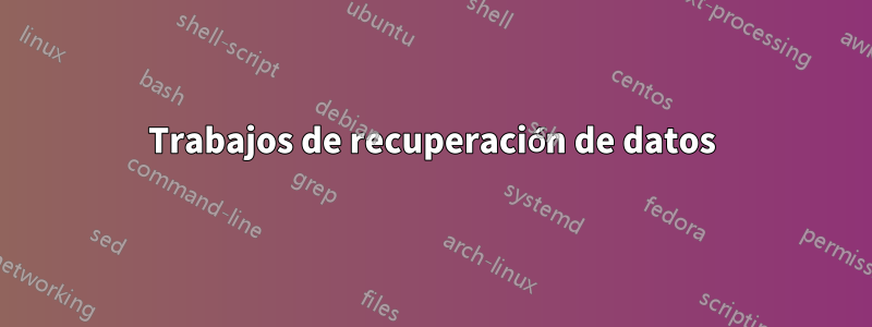 Trabajos de recuperación de datos