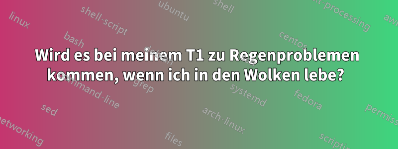 Wird es bei meinem T1 zu Regenproblemen kommen, wenn ich in den Wolken lebe? 