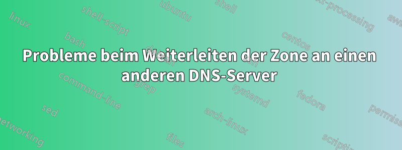 Probleme beim Weiterleiten der Zone an einen anderen DNS-Server